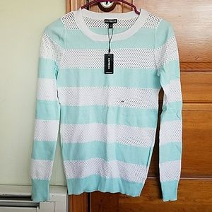 Mint/White sweater from Express